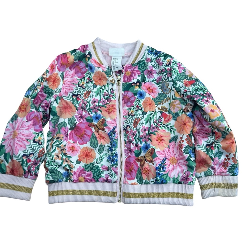 H&M x Angela McKay Floral Kids Spring Jacket - Multicolor Girls 3T